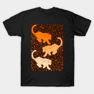 Psychedelic Tigers in the meadow T-Shirt